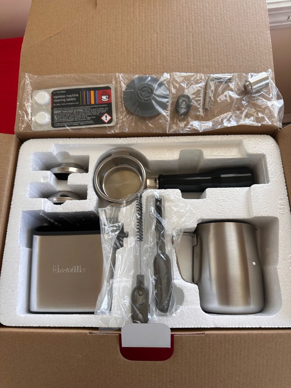 Breville Stainless Steel Espresso Accessory Kit in Silver and Black